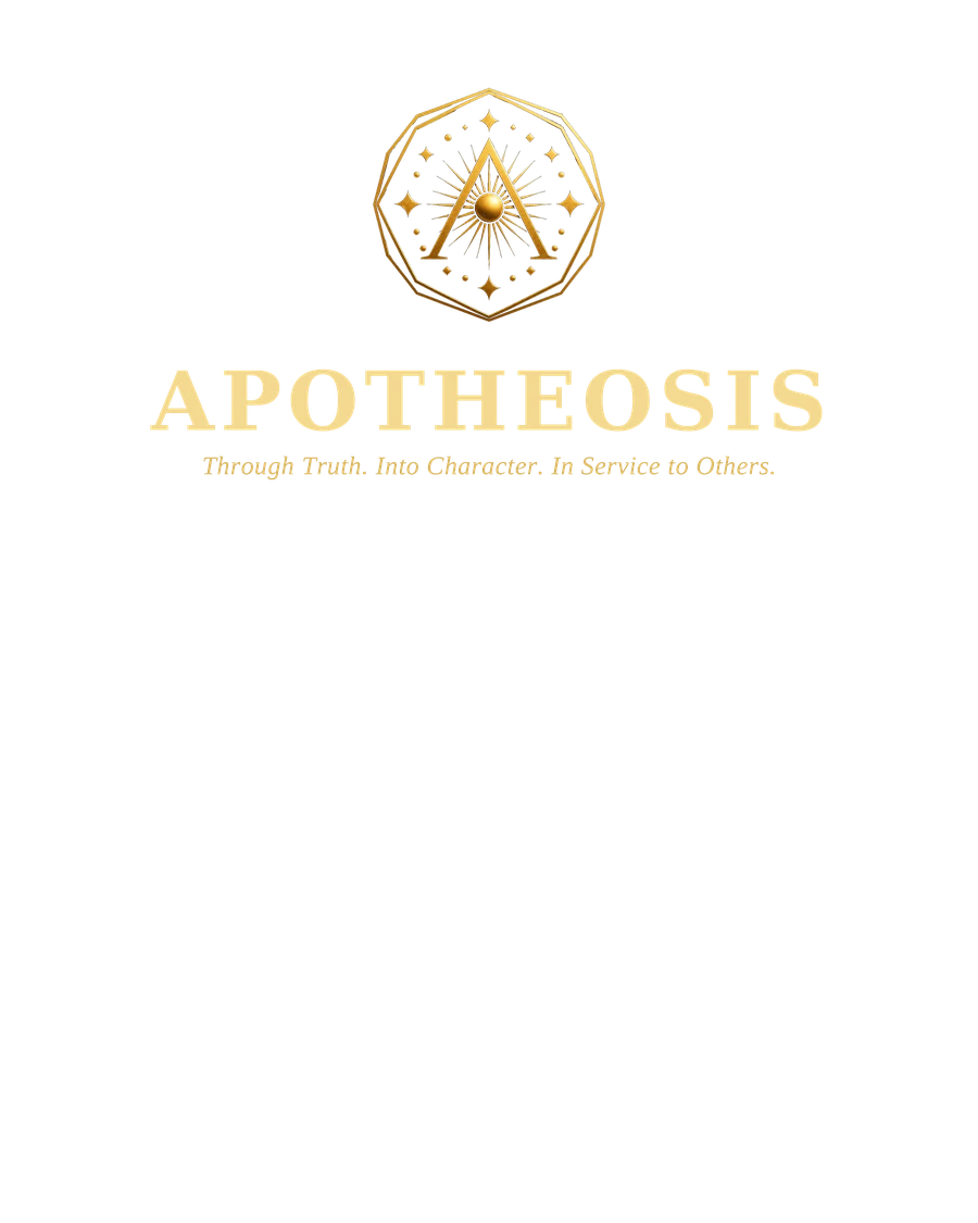 Apotheosis wordmark and tagline lockup design