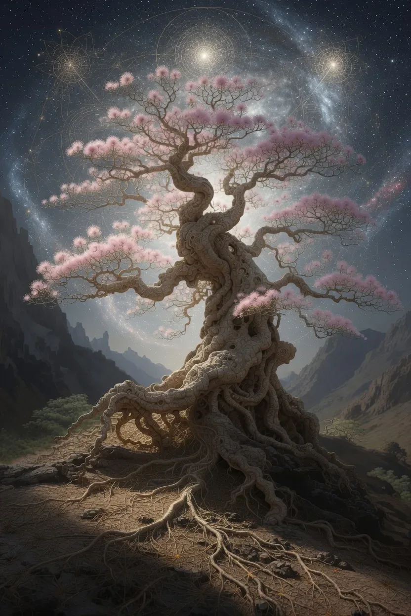 A parent and child artwork with gentle symbolic meaning
